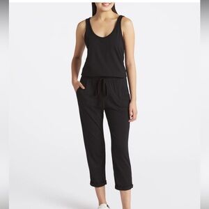 Michael Stars Black Theo Knit Jumpsuit size Large